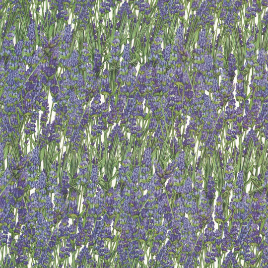 Purple Lavender Floral Print Italian Paper ~ Tassotti